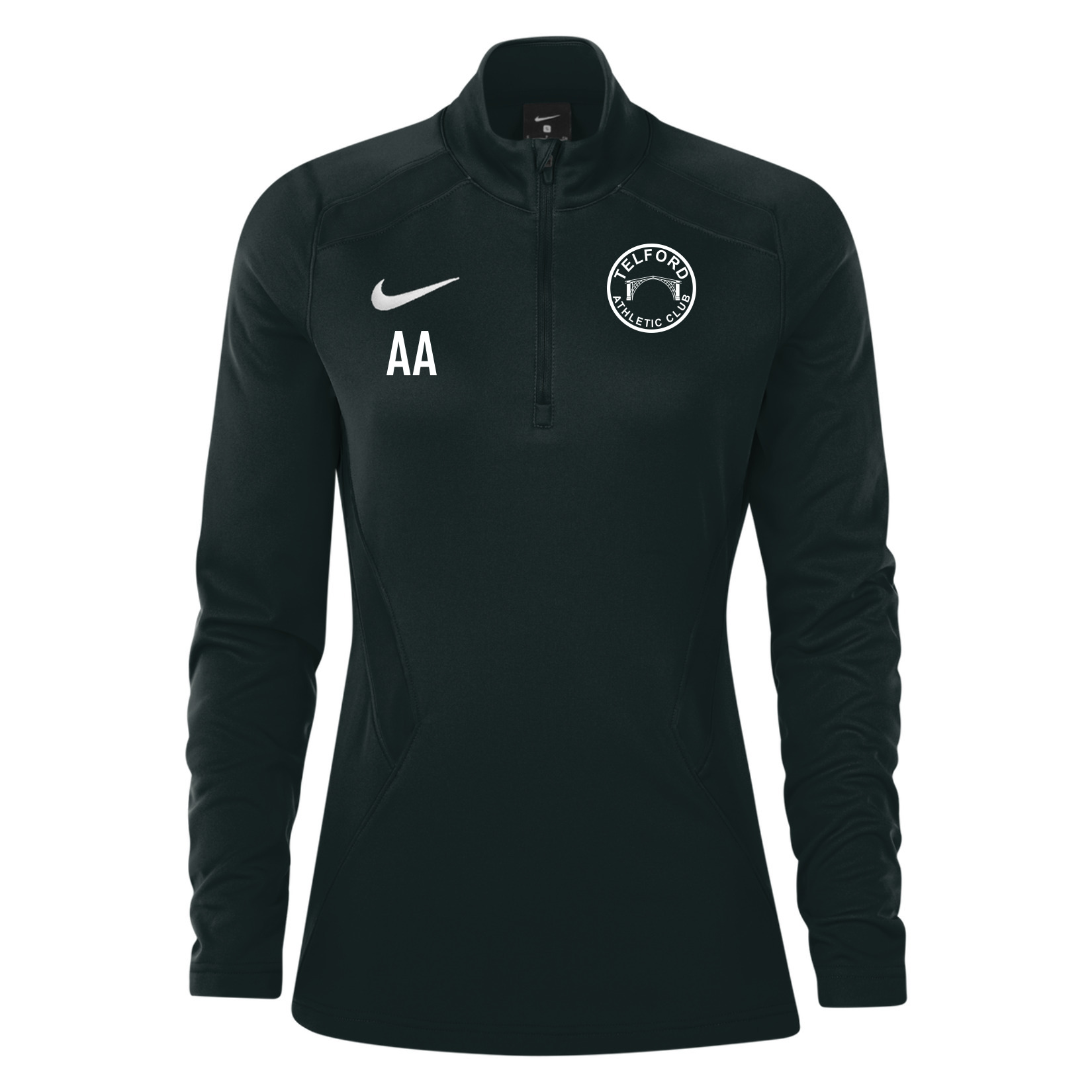 Zelus-Nike 1/4 Zip Midlayer (W) - Black/White