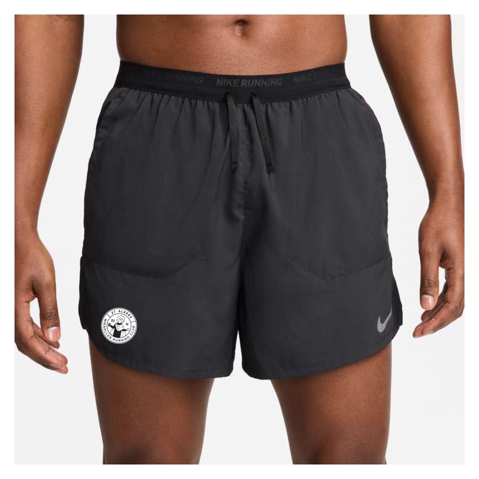 Nike Dri-FIT Stride Brief-Lined Running Shorts - Black/Black/Reflective Silver