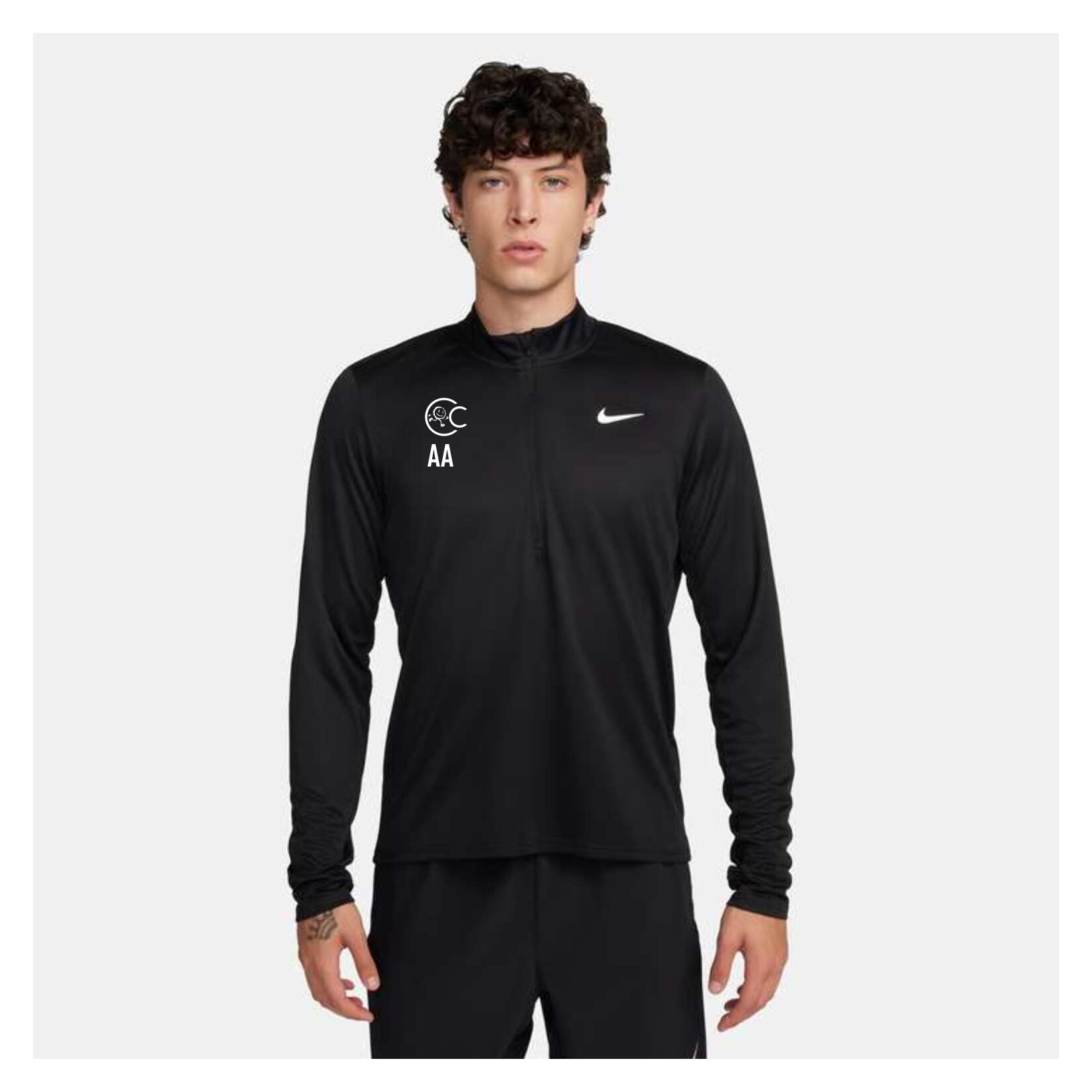 Nike Pacer Dri-FIT 1/2-Zip Running Top - Black/Reflective Silver