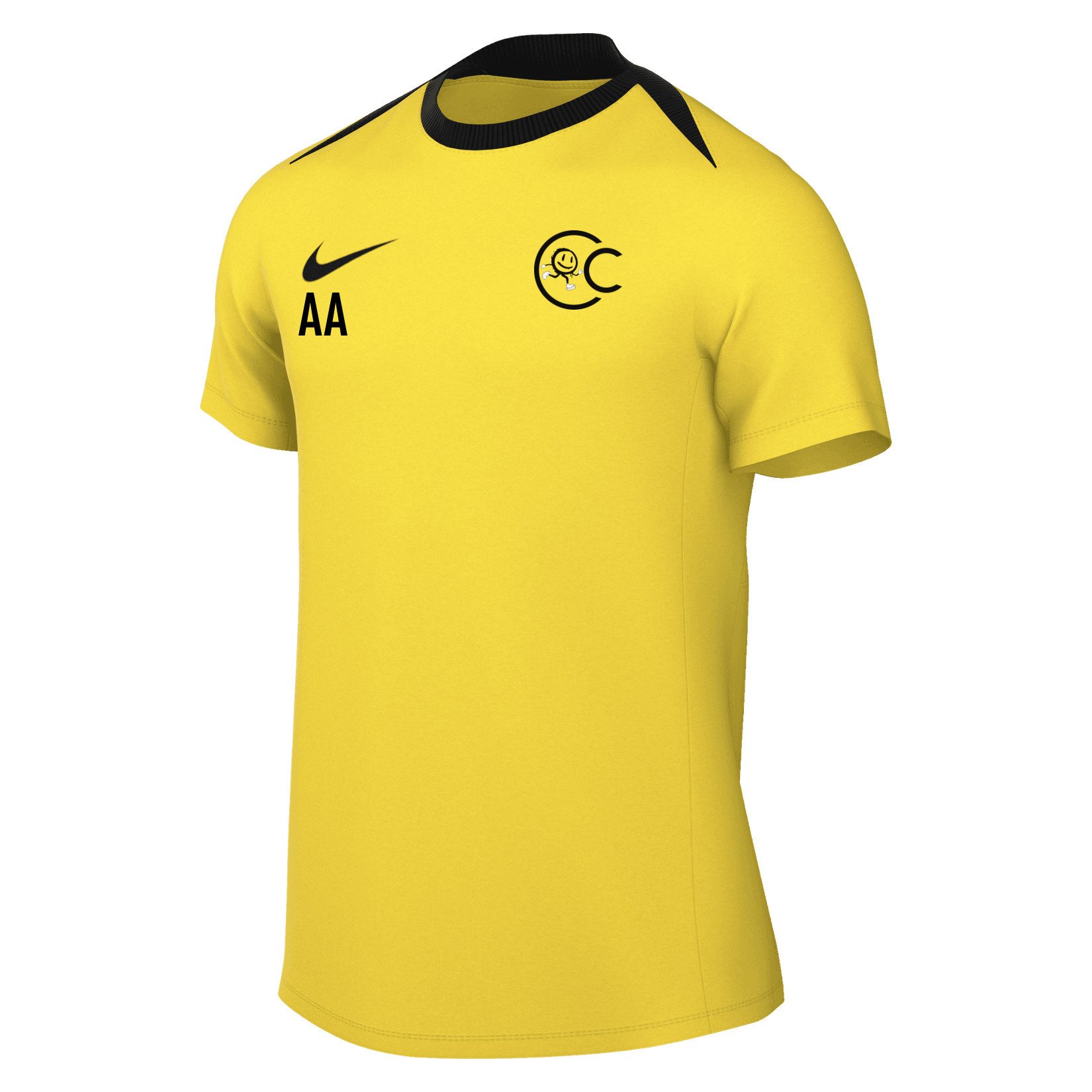 Nike Academy Pro 24 Dri-FIT Short Sleeve Top - Tour Yellow/Black/Tour Yellow/Black