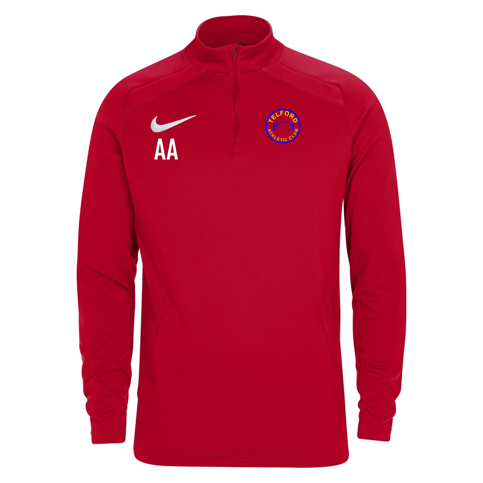 Zelus-Nike 1/4 Zip Midlayer - University Red/White