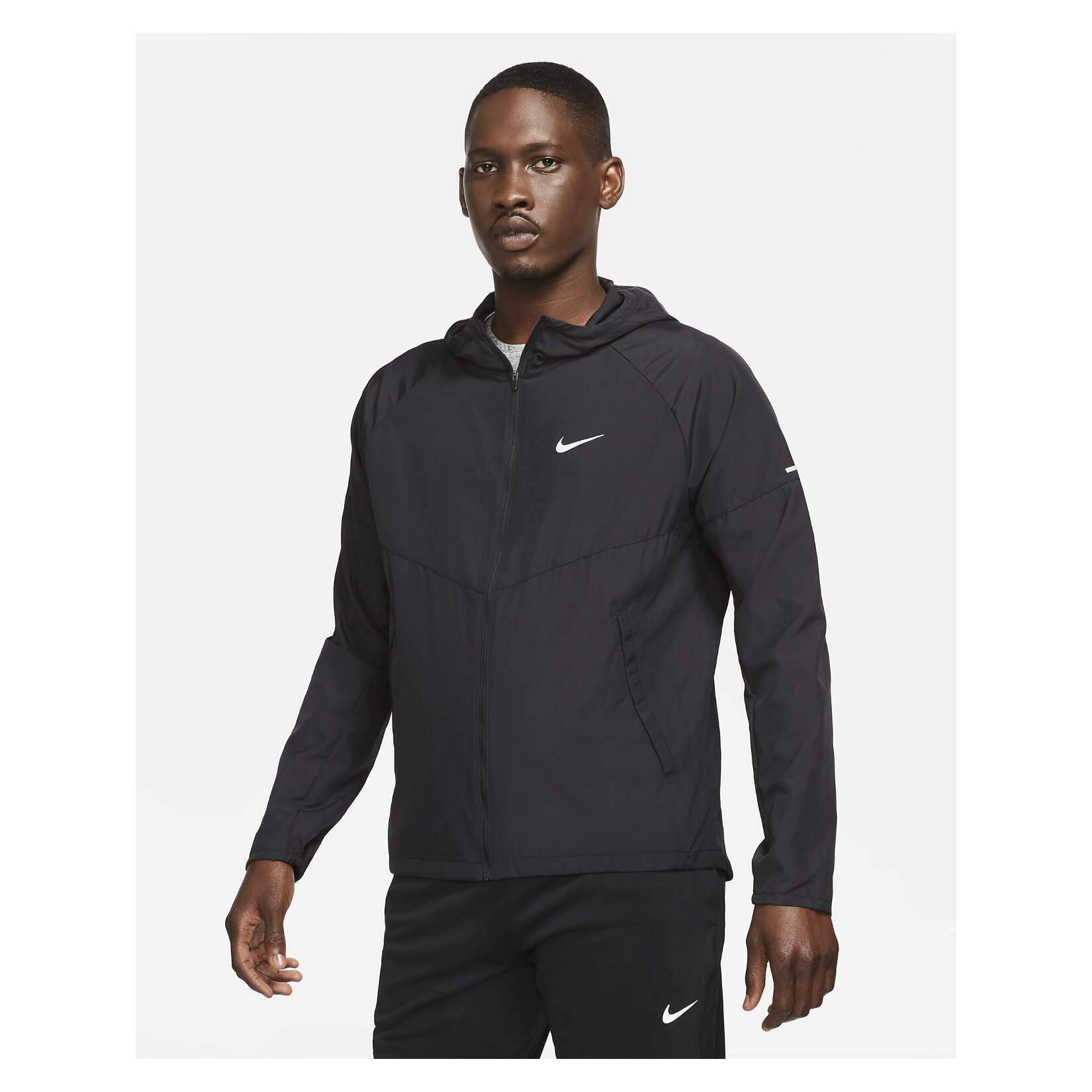 Nike Repel Miler Running Jacket - Black/Black/Reflective Silver