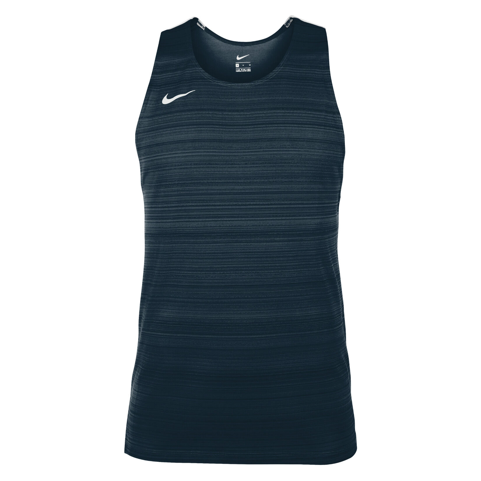 Zelus-Nike Dry Miler Mens Singlet - Obsidian/White