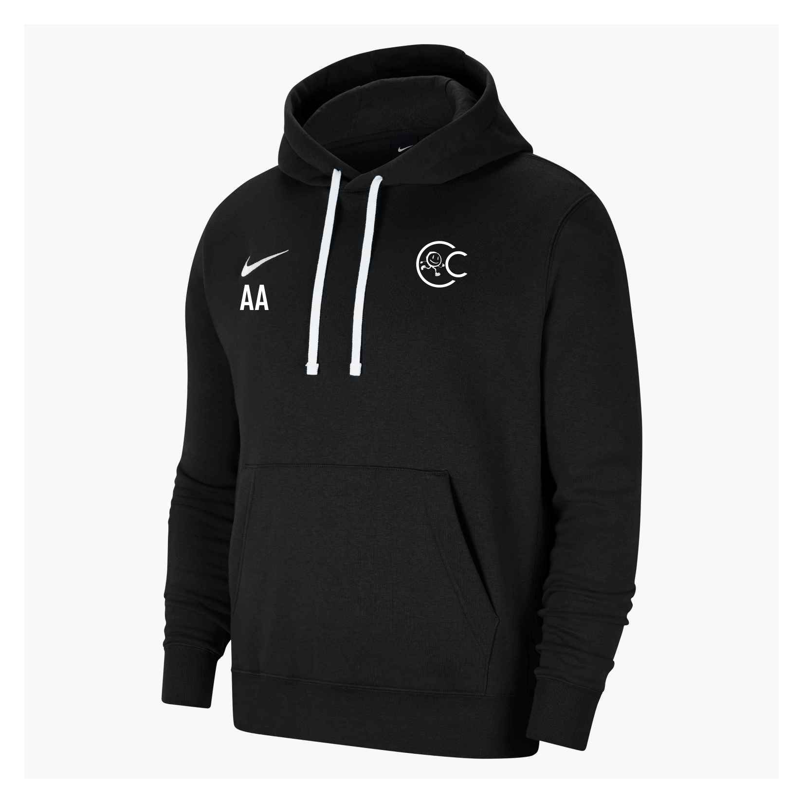 Nike Team Club 20 Fleece Hoodie (M) - Black/White/White