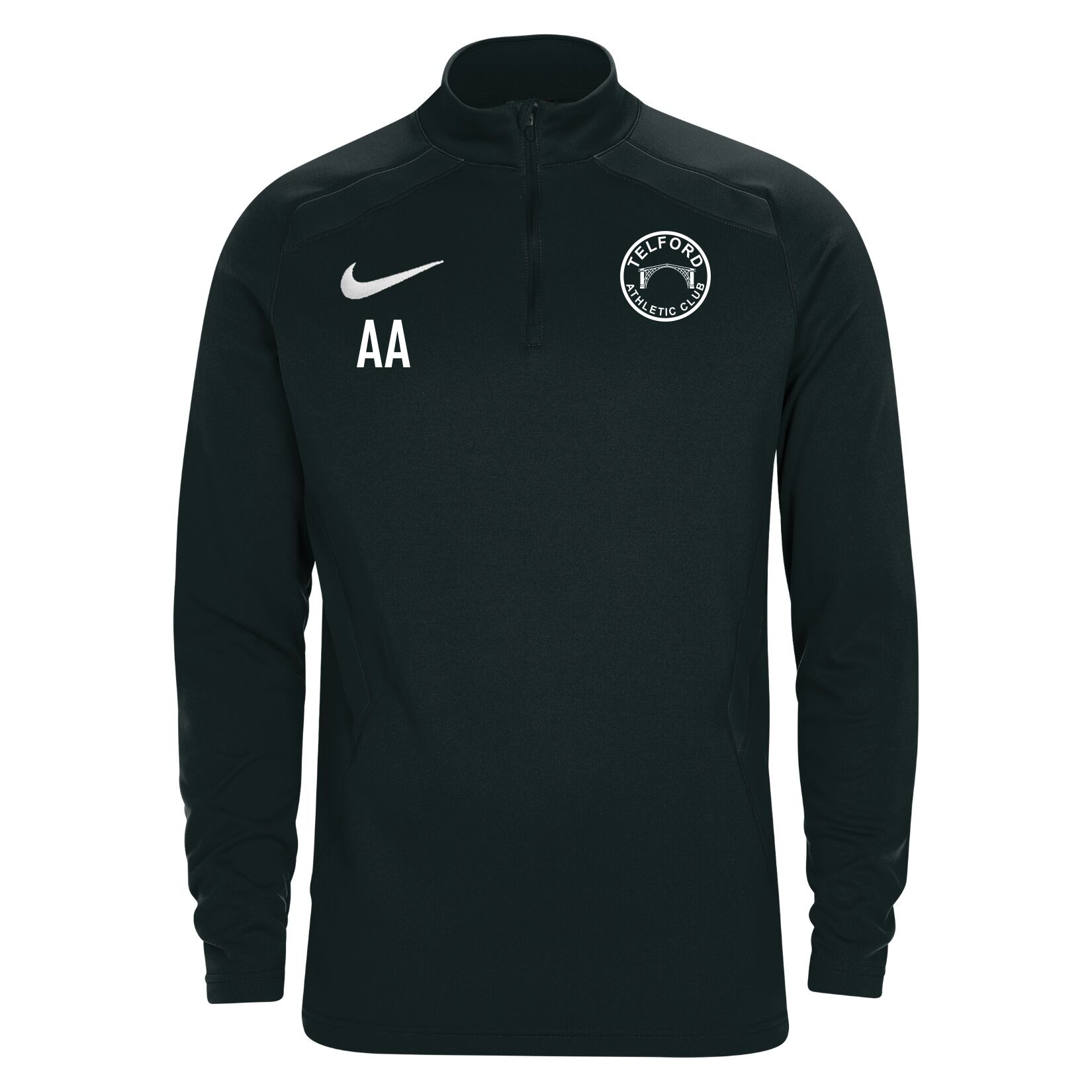 Zelus-Nike 1/4 Zip Midlayer - Black/White