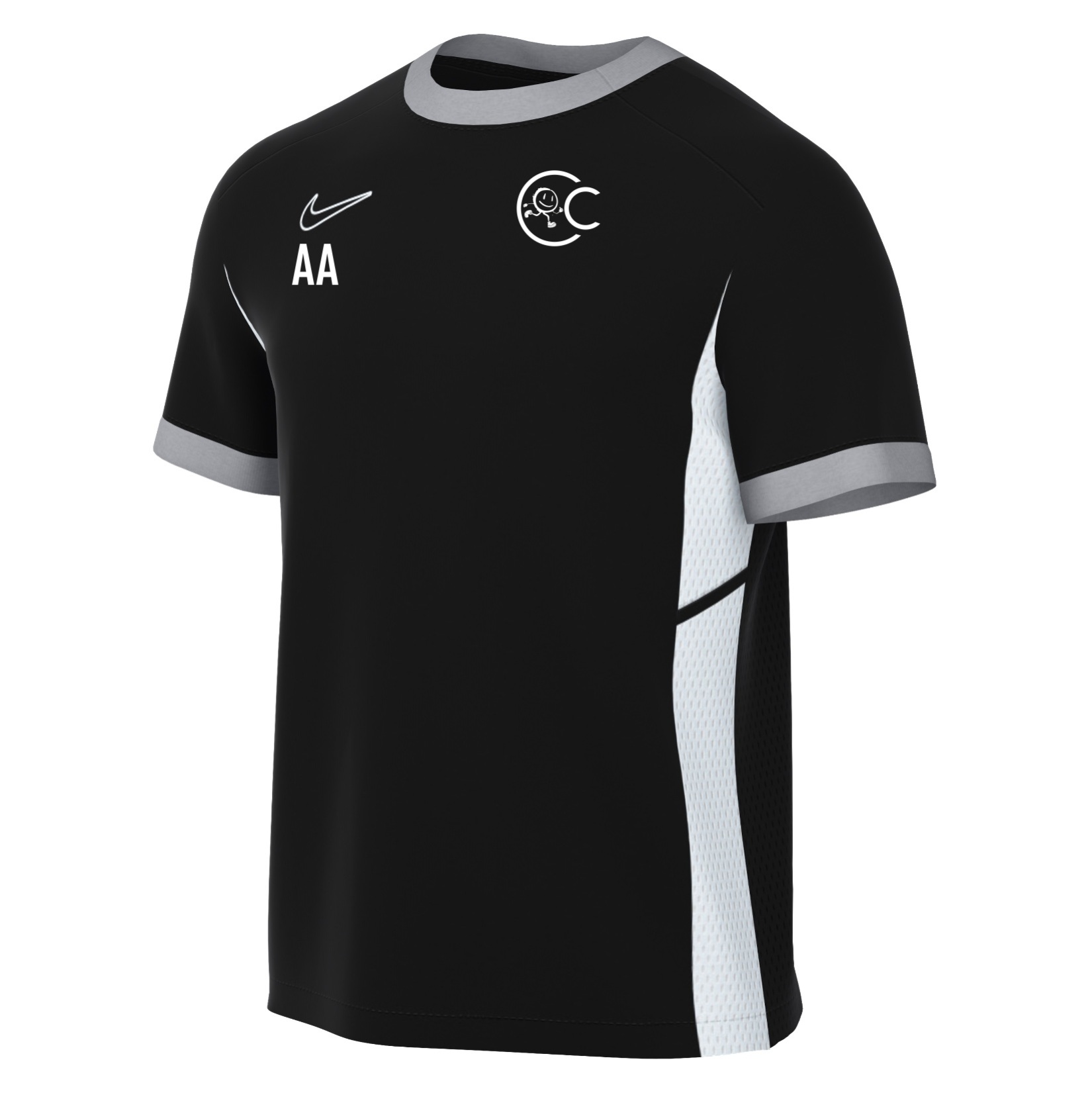 Nike Academy 25 Short-Sleeve Training Top - Black/White/White