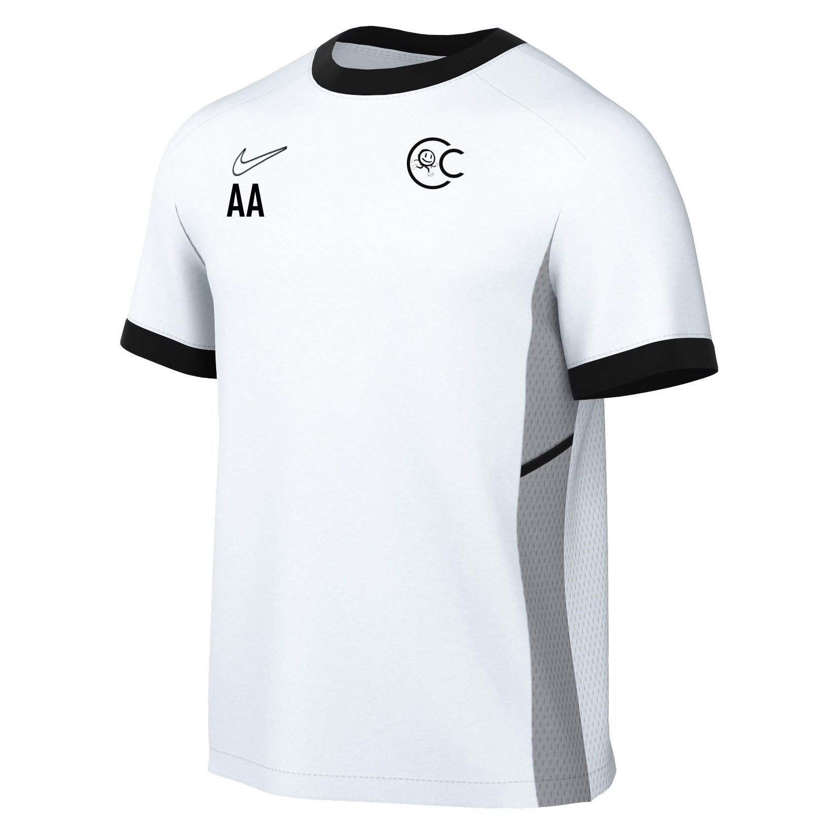 Nike Academy 25 Short-Sleeve Training Top - White/Black/Black