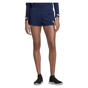 adidas-LP Womens Team 19 Running Split Shorts Team Navy Blue-White