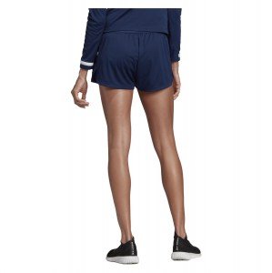adidas-LP Womens Team 19 Running Split Shorts Team Navy Blue-White