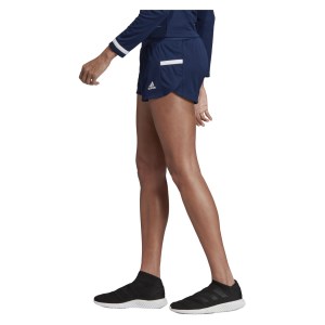 adidas-LP Womens Team 19 Running Split Shorts Team Navy Blue-White