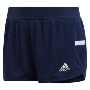 adidas-LP Womens Team 19 Running Split Shorts Team Navy Blue-White