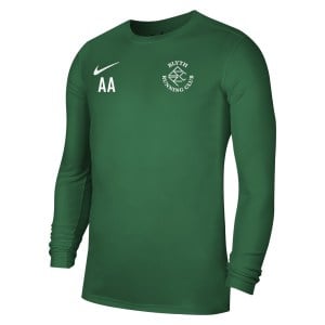 Nike Park VII Dri-FIT Long Sleeve Football Shirt Pine Green-White