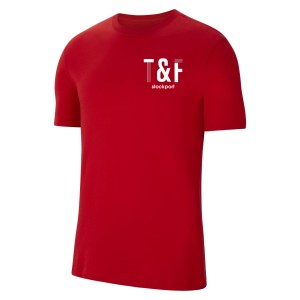 Nike Team Club 20 Cotton T-Shirt (M) University Red-White