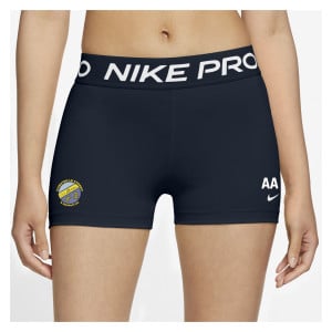 Nike Pro Womens 3 Inch Shorts Obsidian-White