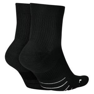 Nike Multiplier Running Ankle Socks (2 Pair) Black-White