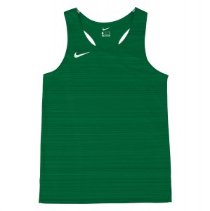 Nike Dry Miler Singlet (M) Pine Green-White