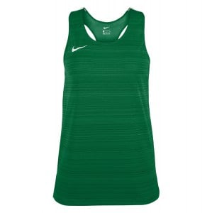 Nike Womens Dry Miler Singlet (W) Pine Green-White
