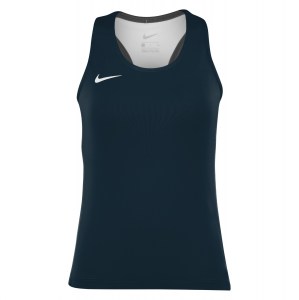 Nike Womens Airborne Running Top Obsidian-White