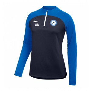 Nike Womens Academy Pro Drill Top Obsidian-Royal Blue-White