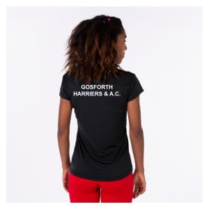 Joma Womens Record II Short Sleeve Running Tee (W) Black