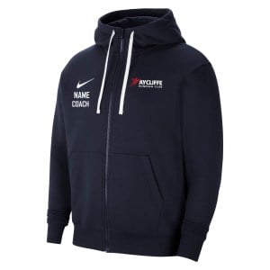 Nike Team Club 20 Fleece Full-Zip Hoodie - Obsidian/White/White