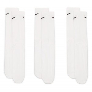 Nike Everyday Lightweight Crew Training Socks (3 Pair) - White/Black