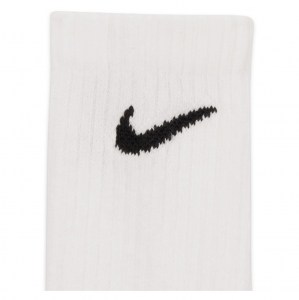 Nike Everyday Lightweight Crew Training Socks (3 Pair) - White/Black