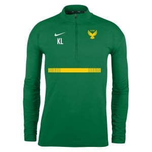 Zelus-Nike Dry Element Half Zip Running Top - Pine Green/White