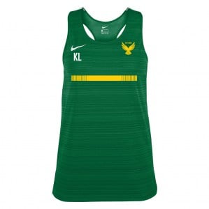Zelus-Nike Dry Miler Singlet (W) - Pine Green/White
