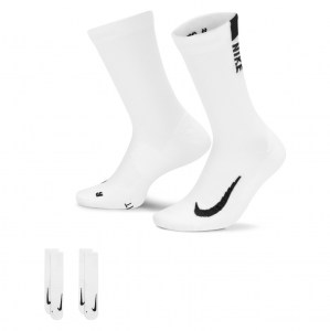 Nike Multiplier Crew Sock (2 Pairs) - White/Black