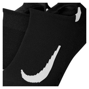 Nike Multiplier Running No-Show Socks (2 Pairs) - Black/White
