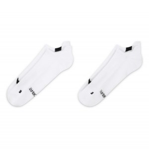 Nike Multiplier Running No-Show Socks (2 Pairs) - White/Black