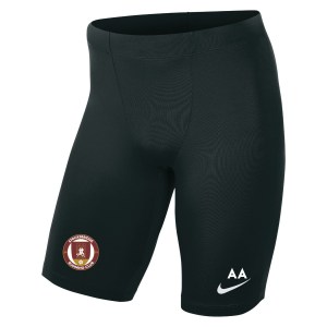 Zelus-Nike Half Tight Running Shorts - Black/White