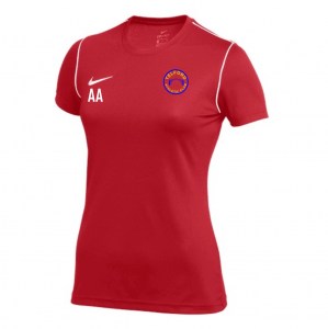 Nike Dri-FIT Park 20 Short Sleeve Top (W) - University Red/White/White
