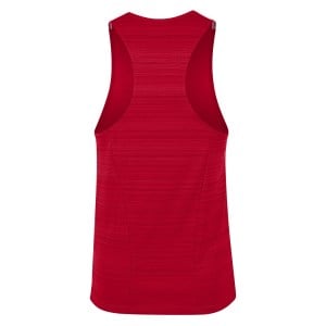 Zelus-Nike Dry Miler Mens Singlet - University Red/White