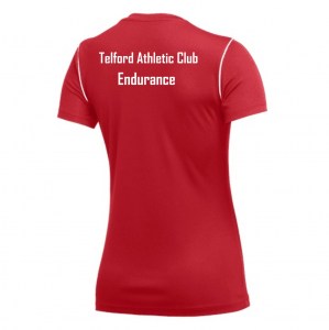 Nike Dri-FIT Park 20 Short Sleeve Top (W) - University Red/White/White
