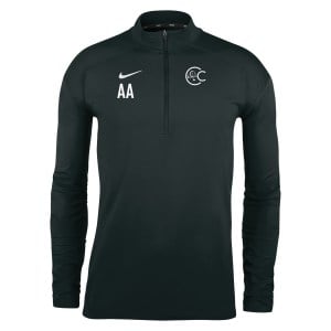 Zelus-Nike Dry Element Half Zip Running Top - Black/White