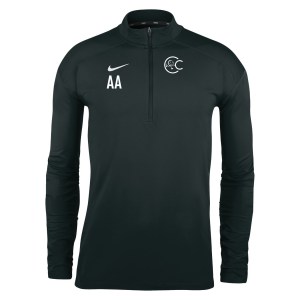 Zelus-Nike Dry Element Half Zip Running Top - Black/White