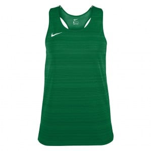 Zelus-Nike Dry Miler Singlet (W) - Pine Green/White