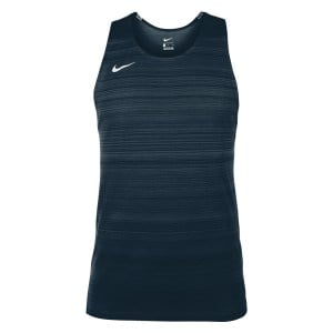 Zelus-Nike Dry Miler Mens Singlet - Obsidian/White