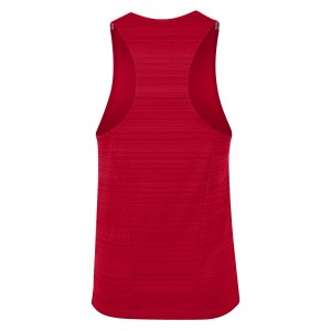 Zelus-Nike Dry Miler Mens Singlet - University Red/White
