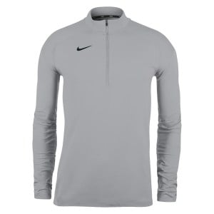 Zelus-Nike Dry Element Half Zip Running Top - Wolf Grey/Heather/Black