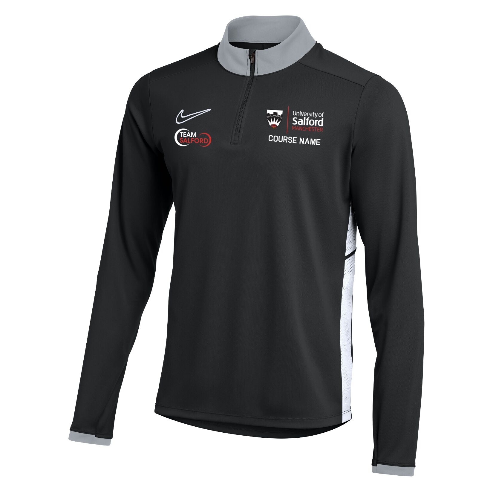 Nike Dri-FIT Academy 25 Drill Top - Black/White/White