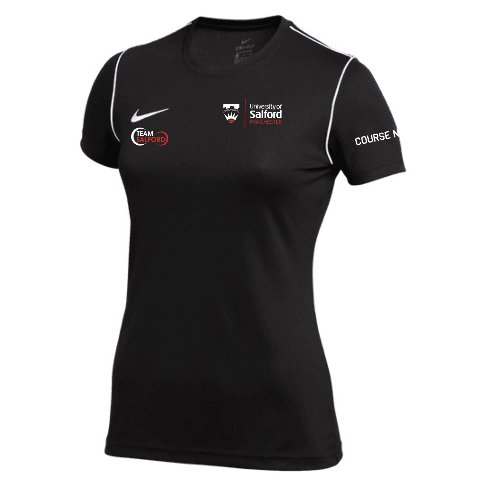 Nike Dri-FIT Park 20 Short Sleeve Top (W) - Black/White/White