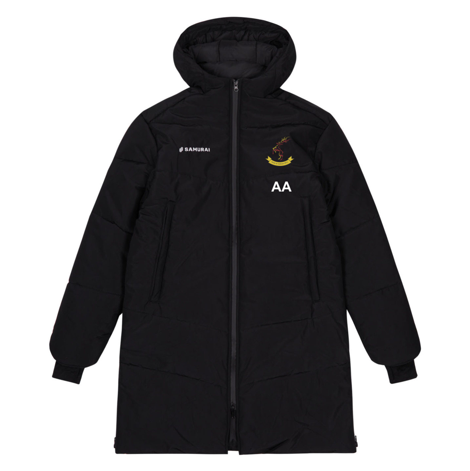 SAMURAI Longline Puffer Jacket - Black