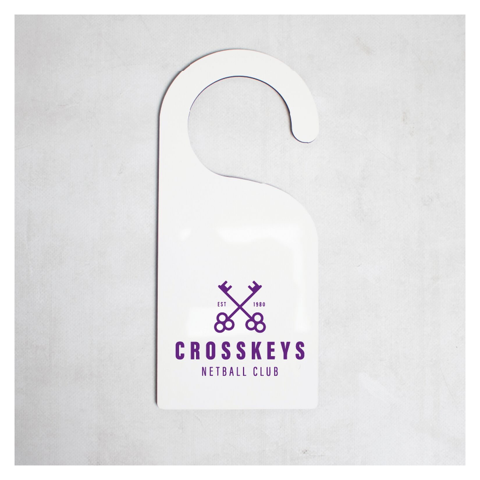 Kitlocker-Merchandise Door Hanger - white