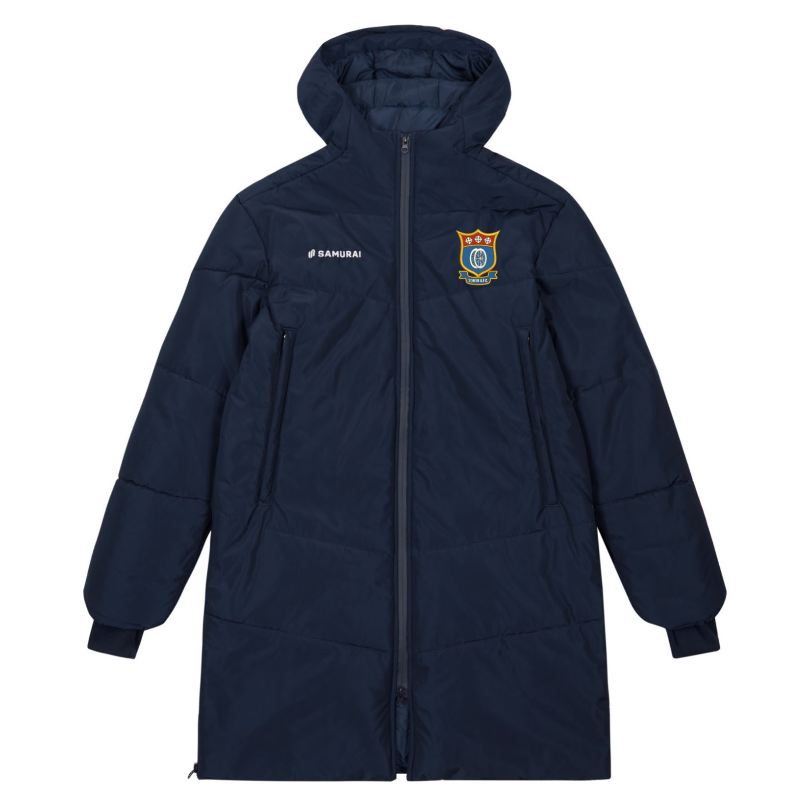 SAMURAI Longline Puffer Jacket - Navy
