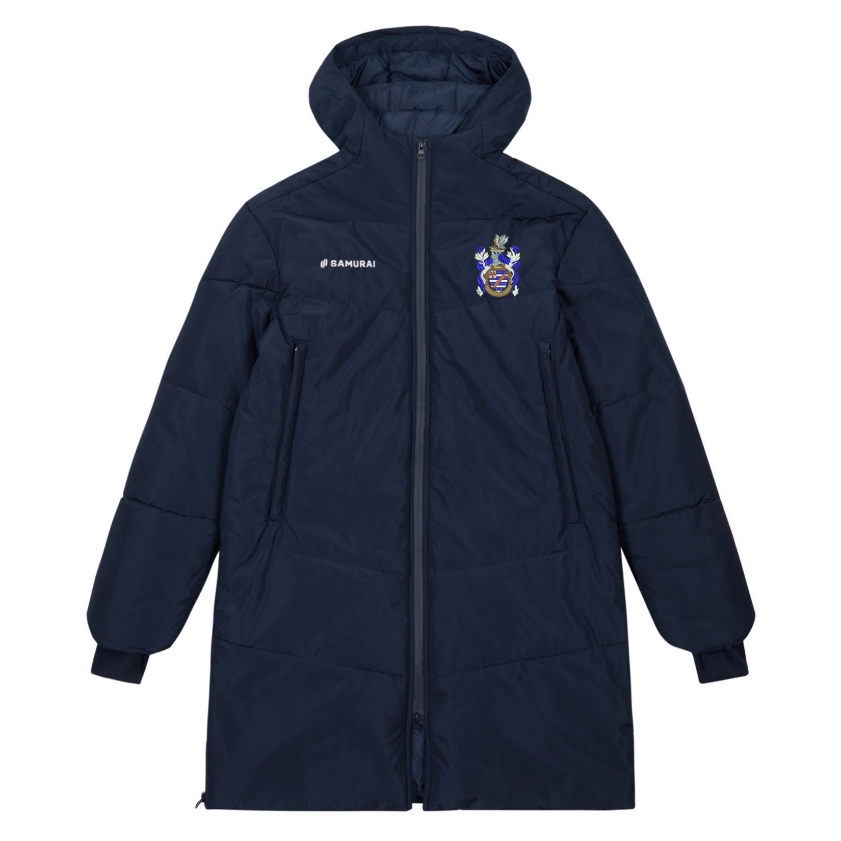 SAMURAI Longline Puffer Jacket - Navy