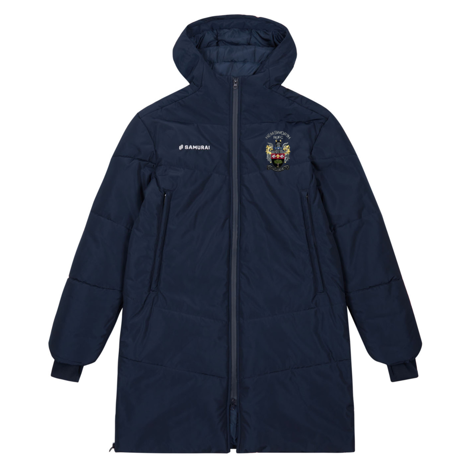 SAMURAI Longline Puffer Jacket - Navy