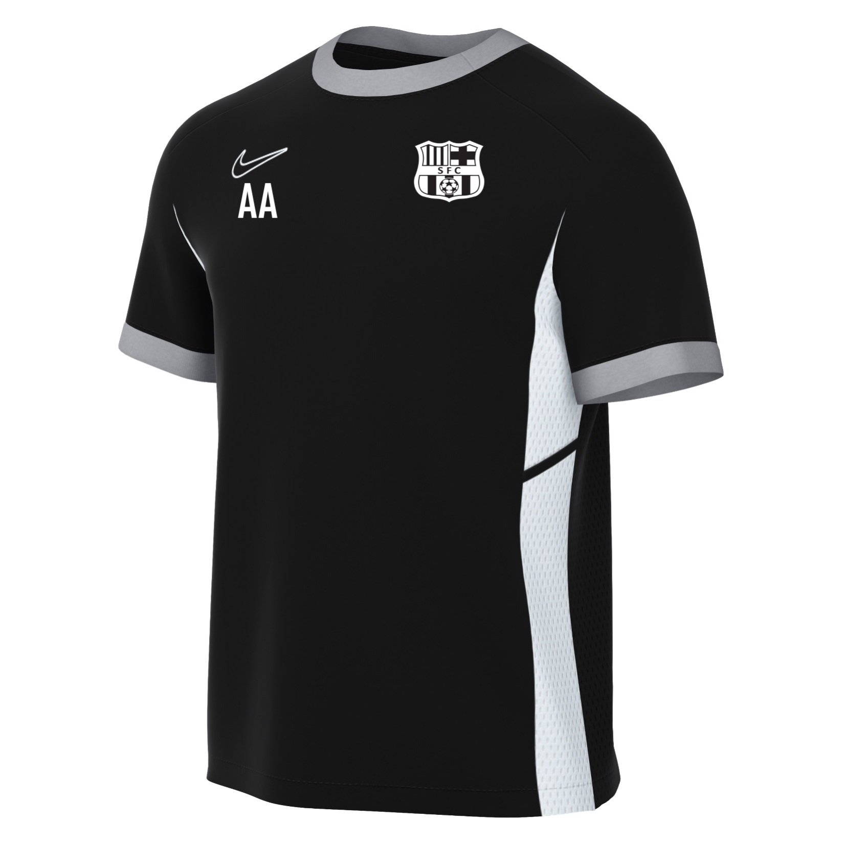 Nike Academy 25 Short-Sleeve Training Top - Black/White/White